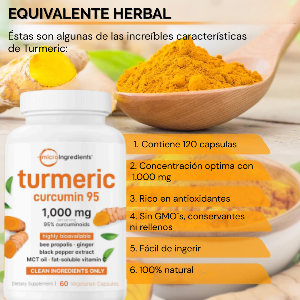 🌟Turmeric Curcumin Microingredients™ — Cúrcuma Premium Importada para Energía y Bienestar Diario🌞🌿 + ENVIO GRATIS 🎁