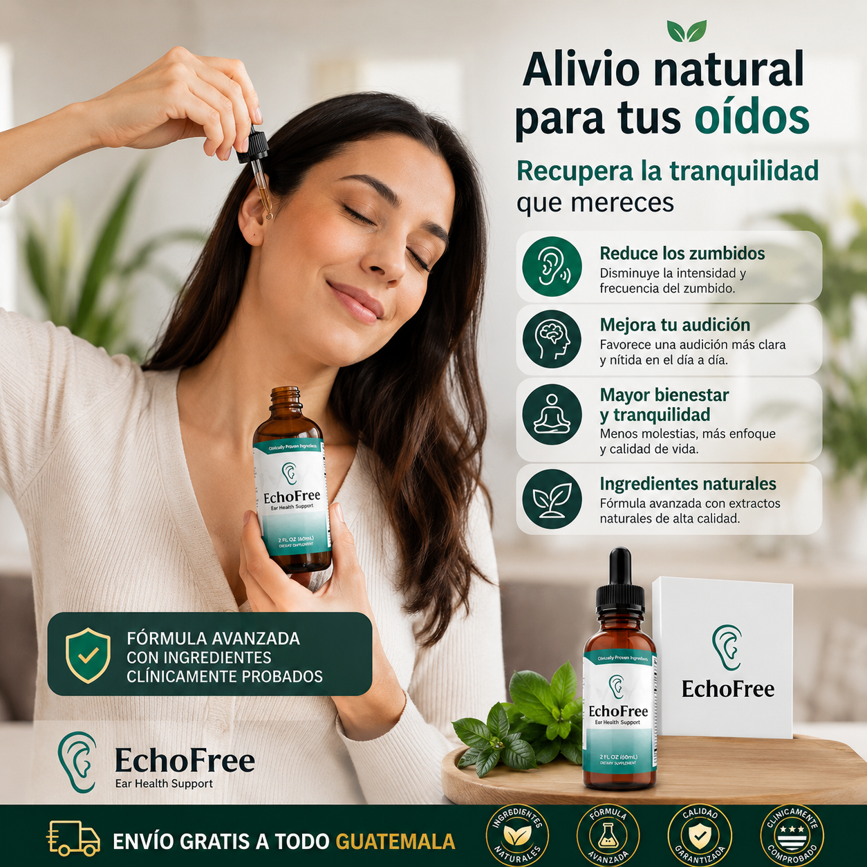 EchoFree Pro - Alivio Natural para tus Oídos